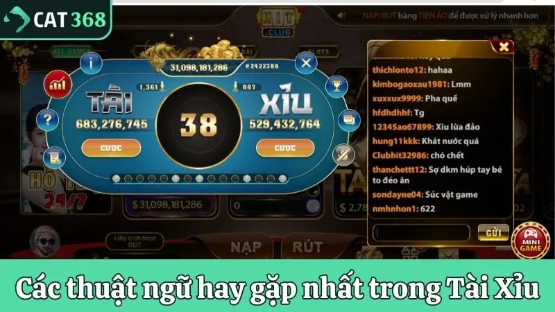 Các thuật ngữ hay gặp nhất trong Tài Xỉu 
